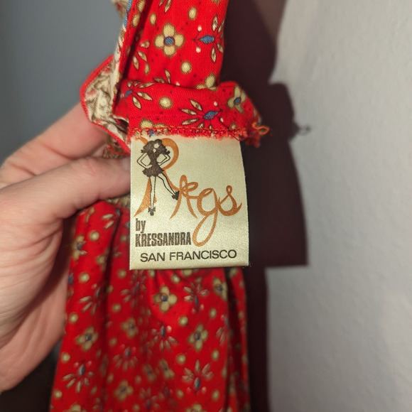 Vintage 1970's Rare Rags by Kressandra Hippie Festival Dress - Picture 3 of 11